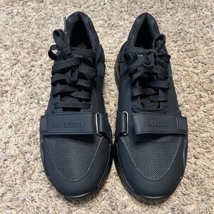 Burberry Men's Black Lace-Up Sneakers